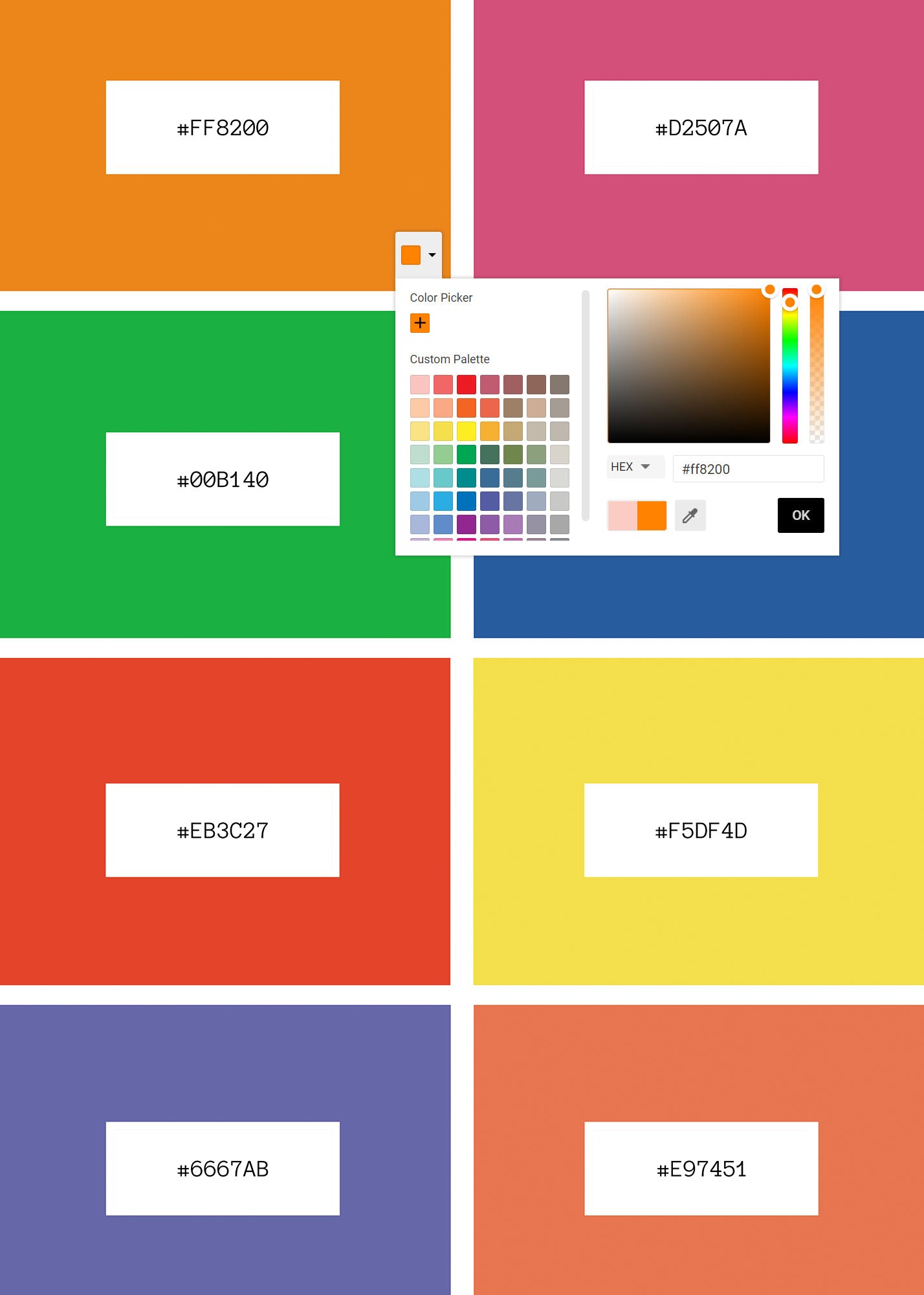 Club Backdrops Custom Colour Vinyl Test Sheet