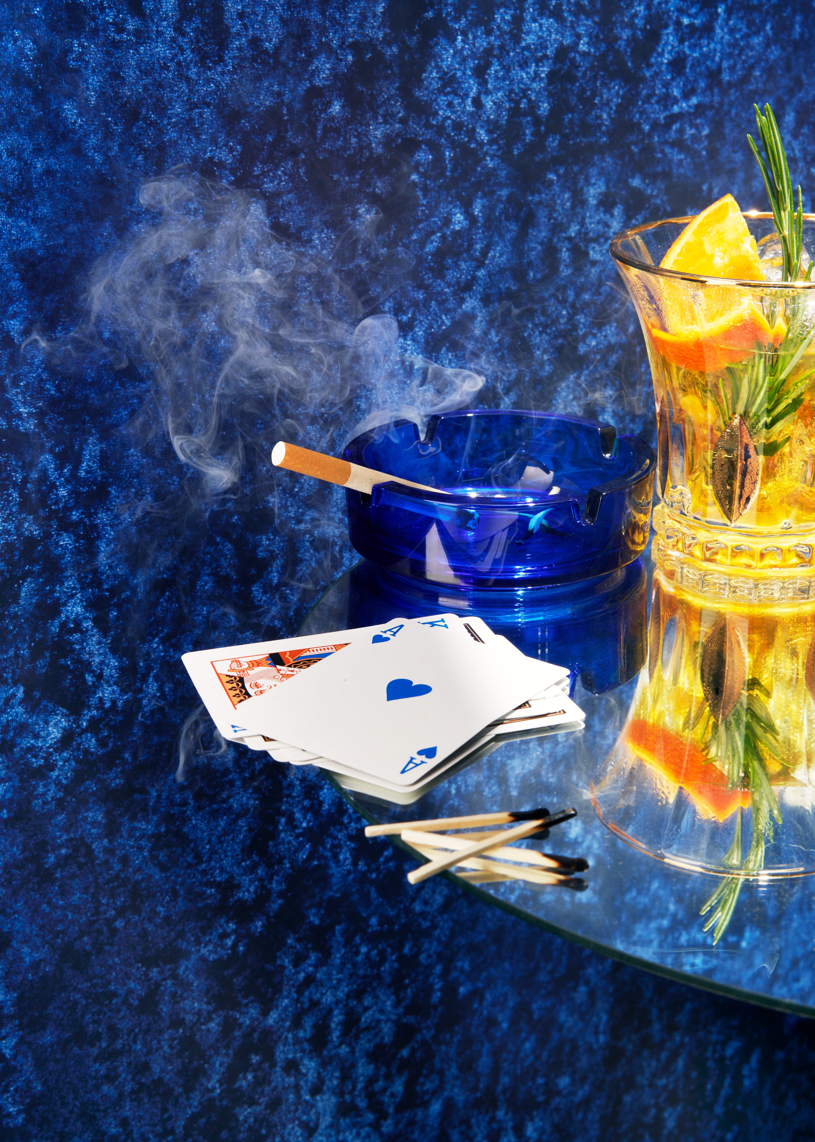 Blue Velvet Vinyl Backdrop for Product & Food Photography – Club