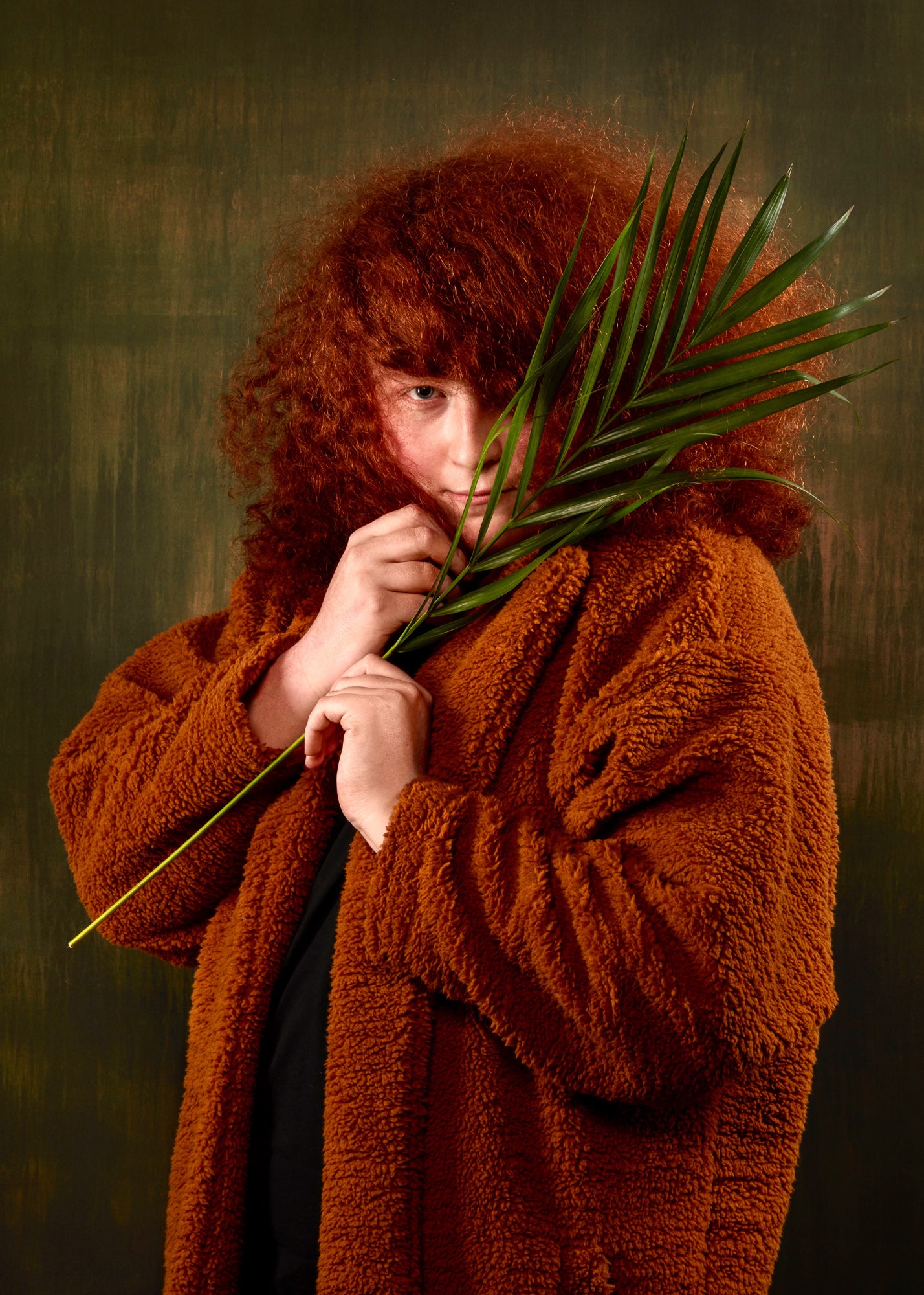 Green Canvas Fabric Fine Art Photography Backdrop for Portrait